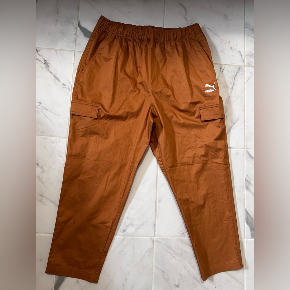 Brown Puma cargo pants #cargo